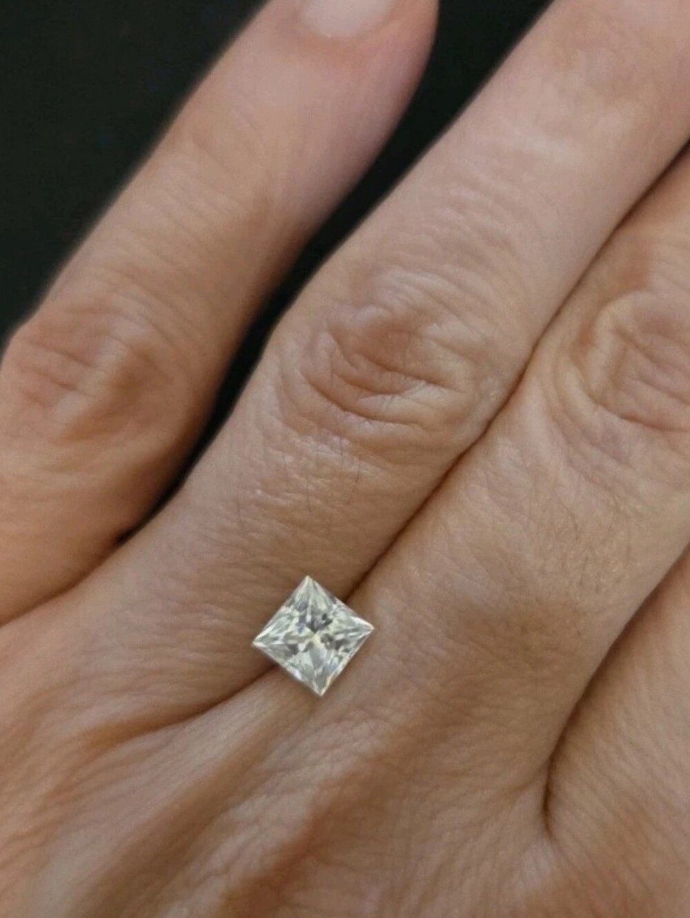 Princess Cut Clear Square Stone - Single Loose Gem 1ct CZ